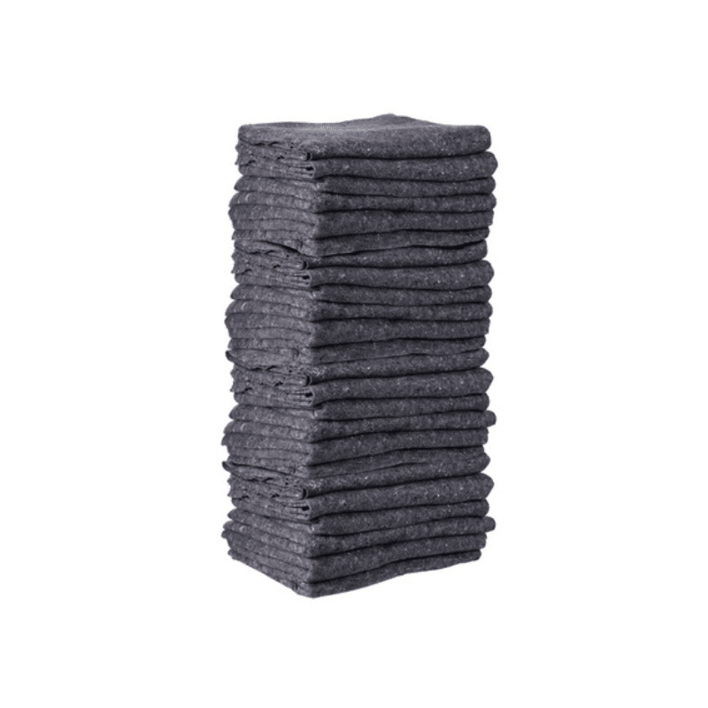 Gestikte Verhuisdekens 200x150cm (25 stuks) | 1000g per stuk | 100% Gerecycled | Doorgestikt | Professioneel