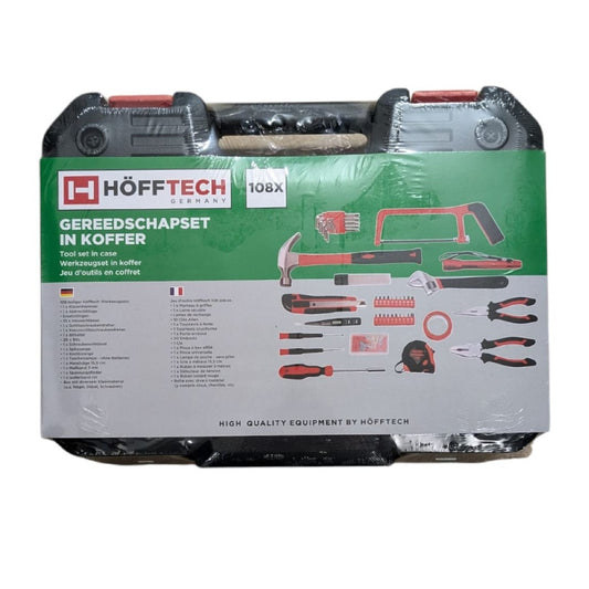 Hofftech Professionele Gereedschapsset | 108-Delig | Complete Verhuisuitrusting in Handige Koffer | Kwaliteit & Veelzijdigheid