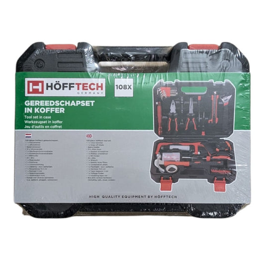 Hofftech Professionele Gereedschapsset | 108-Delig | Complete Verhuisuitrusting in Handige Koffer | Kwaliteit & Veelzijdigheid