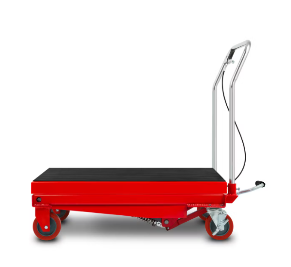 Hydraulische Schaar Heftafel 300 kg – Ideaal voor verhuizing en opslag (300 kg, 820x520 mm, hefhoogte 360 - 1220 mm, rem, pedaal, antislip)