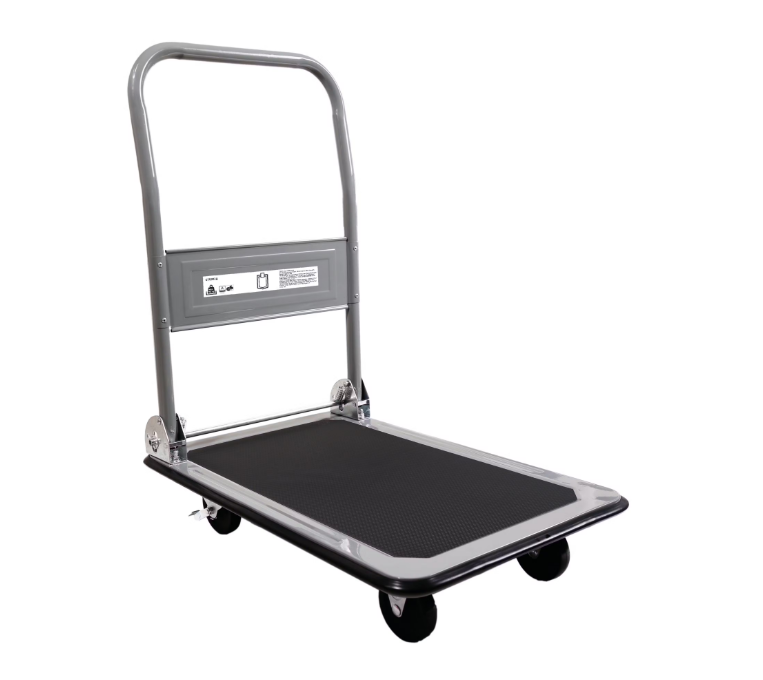 Professionele Platformwagen | 150 kg Draagvermogen | Opvouwbaar & Compact | Zilver/Zwart | Ultiem Verhuisgereedschap