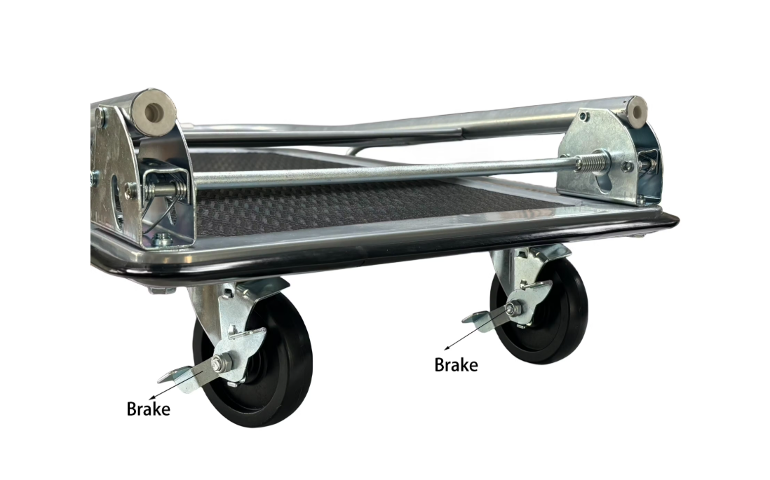 Professionele Platformwagen | 150 kg Draagvermogen | Opvouwbaar & Compact | Zilver/Zwart | Ultiem Verhuisgereedschap