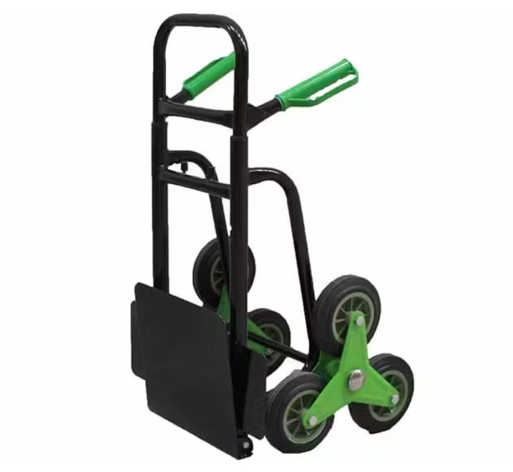 Profeco Traploper Steekwagen – 250 kg – Opvouwbare Transportwagen voor Trappen – Zwart/Groen – Verhuishulp
