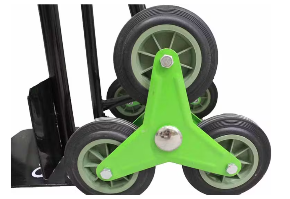 Profeco Traploper Steekwagen – 250 kg – Opvouwbare Transportwagen voor Trappen – Zwart/Groen – Verhuishulp