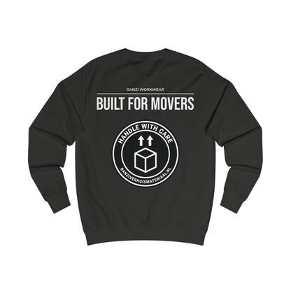BanziVerhuismateriaal “Handle With Care” Sweatshirt | Built for Movers | Crew Trui voor Verhuisbedrijven