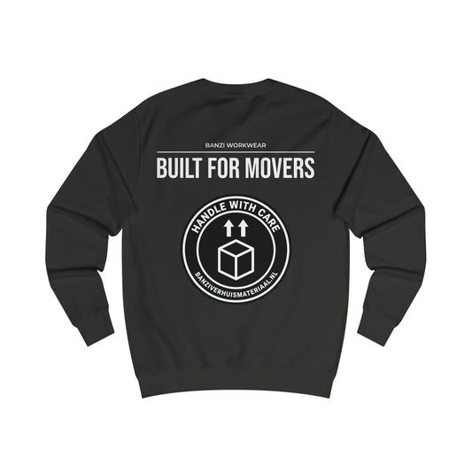 BanziVerhuismateriaal “Handle With Care” Sweatshirt | Built for Movers | Crew Trui voor Verhuisbedrijven
