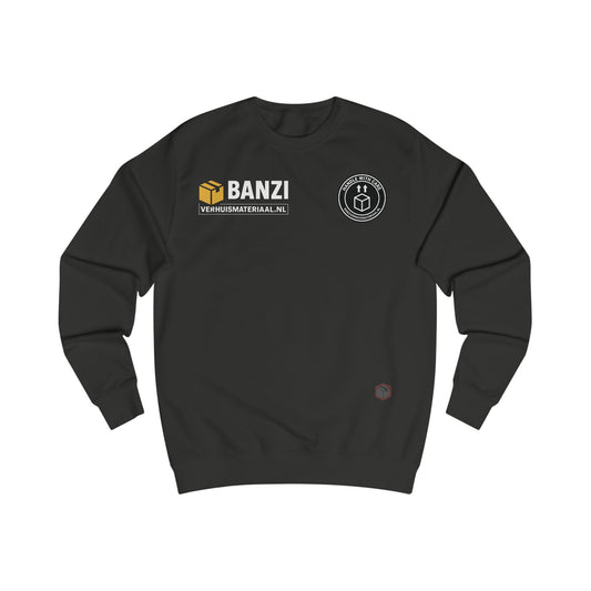 BanziVerhuismateriaal “Handle With Care” Sweatshirt | Built for Movers | Crew Trui voor Verhuisbedrijven