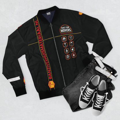 BanziVerhuismateriaal Bomber Jacket (Black) | Built for Movers Edition