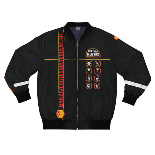 BanziVerhuismateriaal Bomber Jacket (Black) | Built for Movers Edition