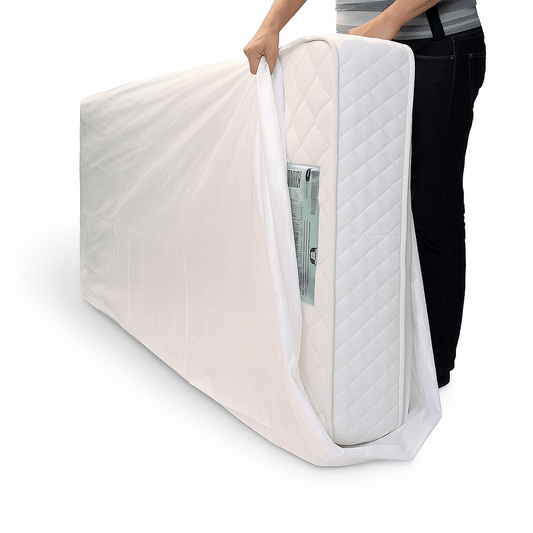 Matrashoes 2-Persoons 185x250cm | LDPE 50-80 Micron | Waterdicht | Bescherming tegen Stof & Vocht | Verhuizen & Opslag