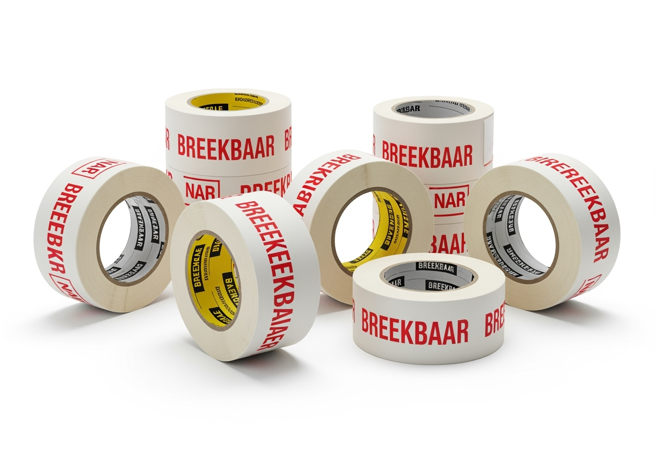 Professionele Breekbaar Waarschuwingstape | Transparant | Ideaal voor Kwetsbare Items | Veilig Verhuizen & Verzenden