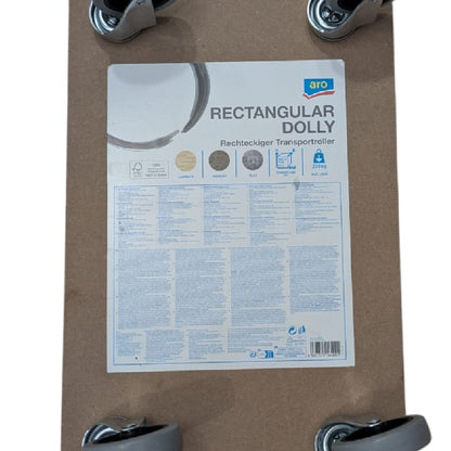 Rechthoekige Dolly – 200 kg draagvermogen | FSC Hout & Antislip