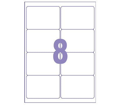 Kangaro | Zelfklevende Etiketten A4 | 5 vellen | 8 etiketten per vel | Labels voor verhuizen
