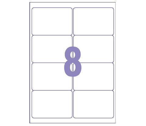 Kangaro | Zelfklevende Etiketten A4 | 5 vellen | 8 etiketten per vel | Labels voor verhuizen