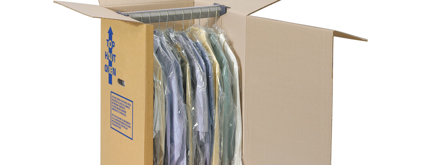 Garderobedoos 50 x 50 x 100 cm – Stevige Verhuisdoos voor Kleding met Hangroede