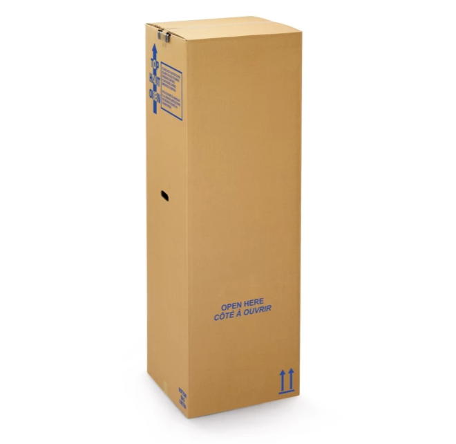 Garderobedoos 50 x 50 x 100 cm – Stevige Verhuisdoos voor Kleding met Hangroede