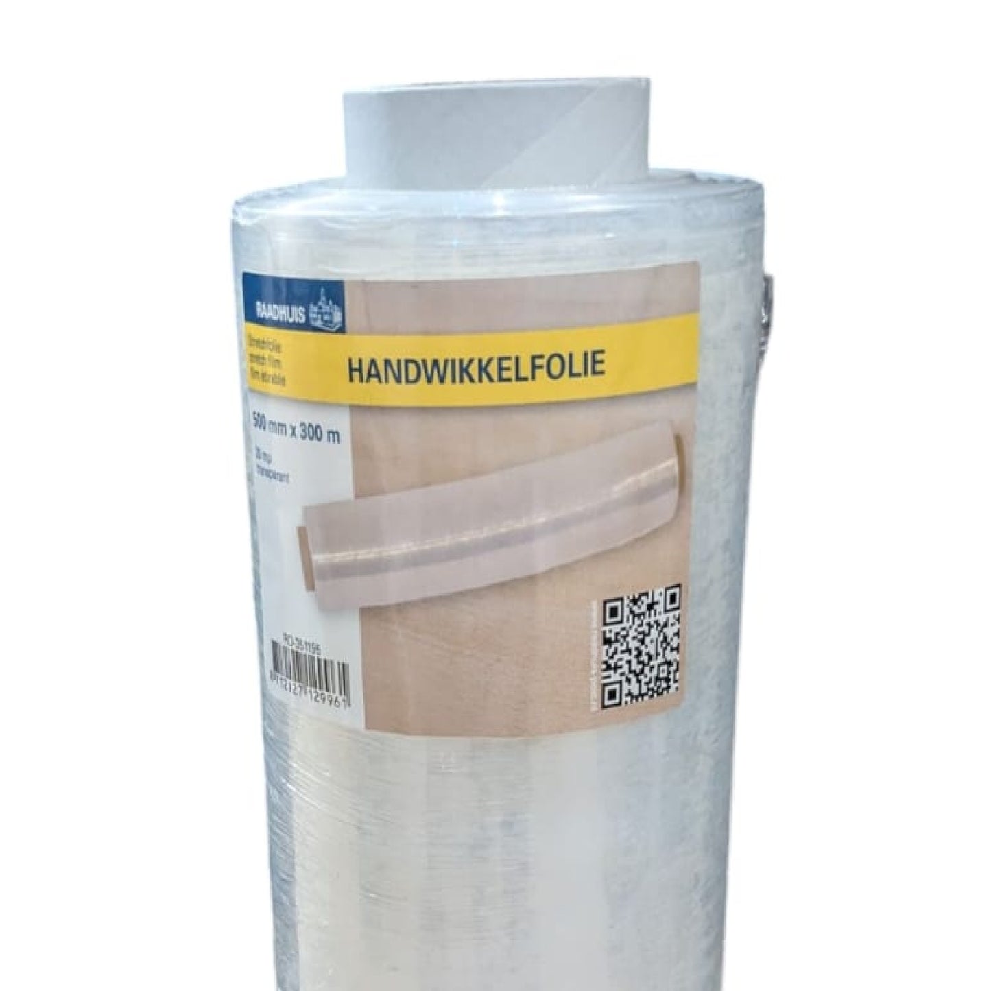Raadhuis Handwikkelfolie Transparant – 20 micron, 500mm x 300m