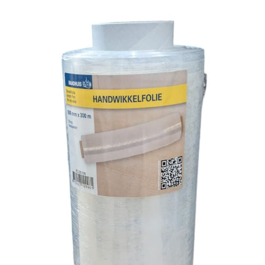 Raadhuis Handwikkelfolie | Professionele Transparante Verpakkingsfolie 500mm x 300m | 20 Micron | Ideaal voor Verhuizen & Opslag