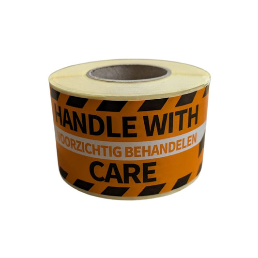 Waarschuwingsetiketten Handle with Care – Veilig Verhuizen met 250 Stuks per Rol