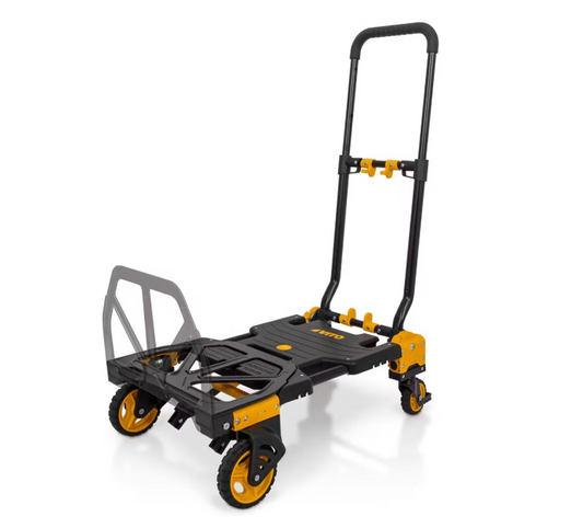VITO 2-in-1 Opvouwbare Handwagen – 137 kg – Steekwagen & Trolley in één – Zwart – Compact & Professioneel